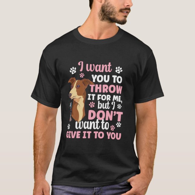Whippet Owner Funny Whippet Mama Whippet Vater Lon T-Shirt (Vorderseite)
