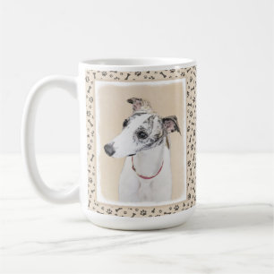 Whippet Painting - Niedliche Original Hunde Kunst Kaffeetasse