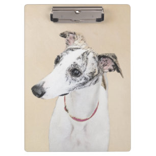 Whippet Painting - Niedliche Original Hunde Kunst Klemmbrett