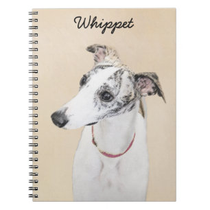 Whippet Painting - Niedliche Original Hunde Kunst Notizblock