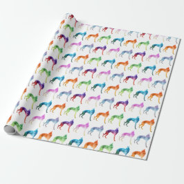 Whippet Popart Geschenkpapier
