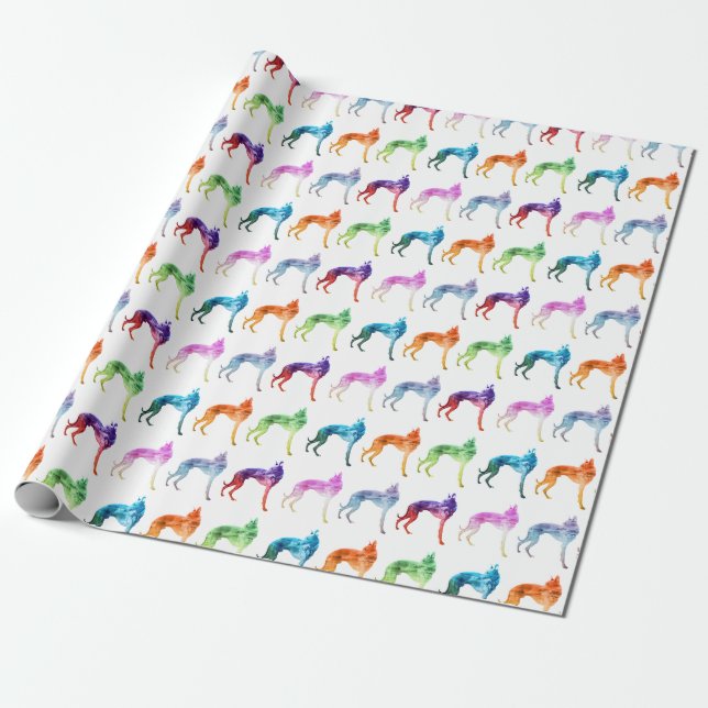 Whippet Popart Geschenkpapier (Ungerollt)