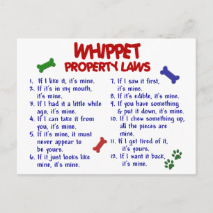 WHIPPET Property Laws 2 Postkarte