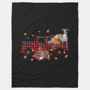 Whippet Pumpkin Truck Thanksgiving Halloween Gift Fleecedecke