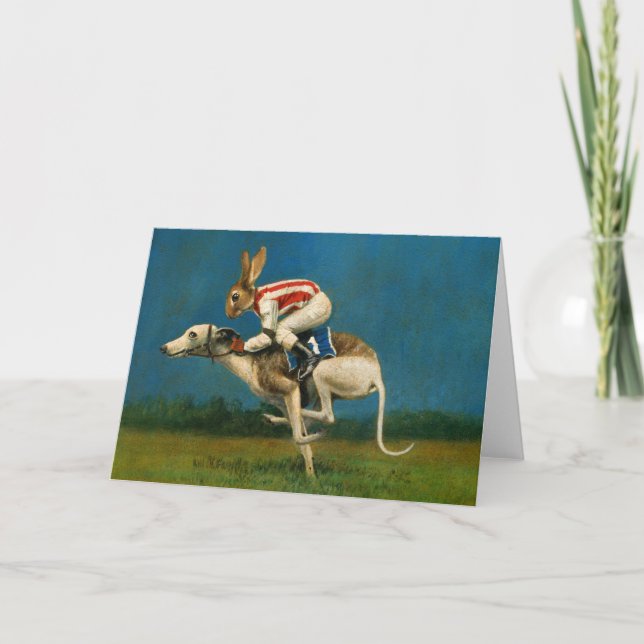 Whippet Racer Greetings Card Karte (Vorderseite)