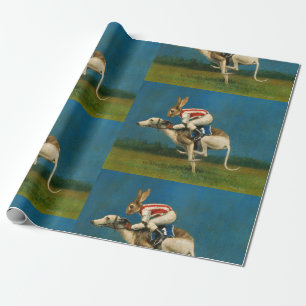 Whippet Racer Wrapping Paper Geschenkpapier