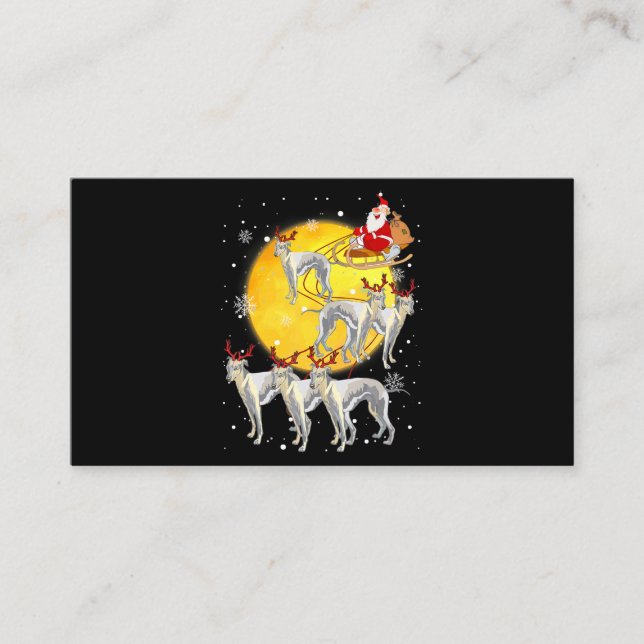 Whippet Rentier Weihnachtsfest Weihnachtsweih Begleitkarte (Vorderseite)