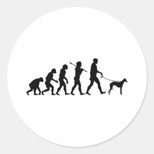 Whippet Runder Aufkleber