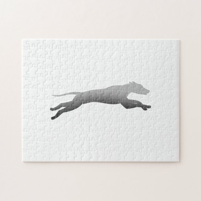 Whippet Running Silhouette Puzzle (Horizontal)