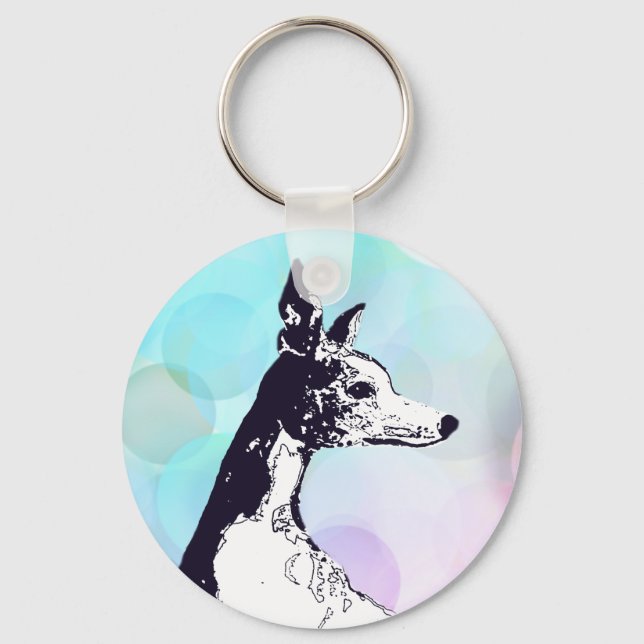 Whippet Schlüsselanhänger (Vorderseite)