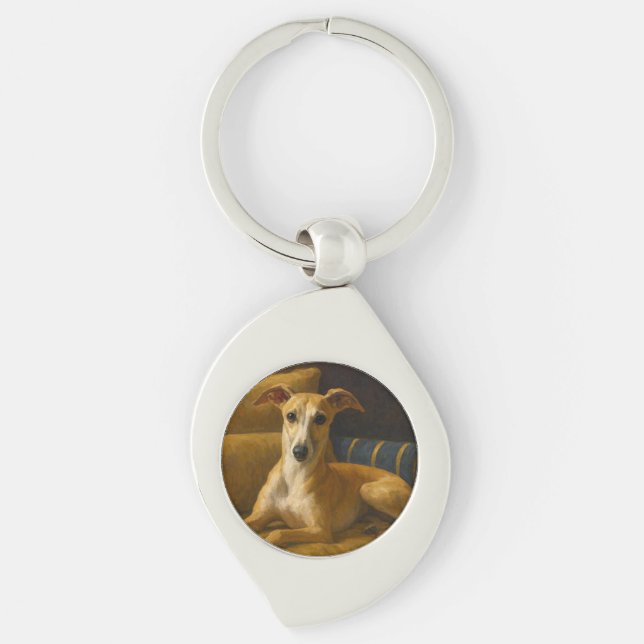 Whippet Schlüsselanhänger (Vorderseite)