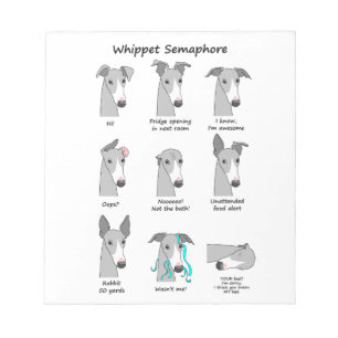 Whippet Semaphore Notizblock