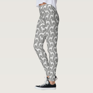Whippet Silhouette-Muster Leggings