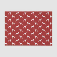 Whippet Silhouette-Muster-Rot