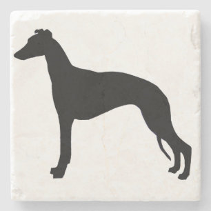 Whippet-Silhouette Steinuntersetzer