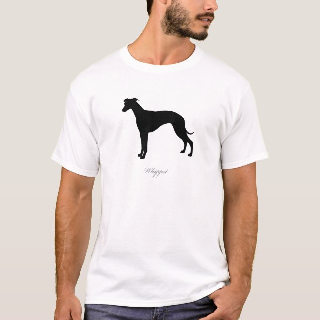 Whippet Silhouette T-Shirt (Vorderseite)