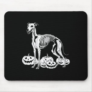 Whippet-Skelett Geburtstag Halloween Hund Männer F Mousepad