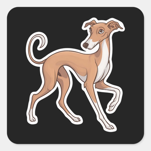 Whippet Sticker (Vorderseite)
