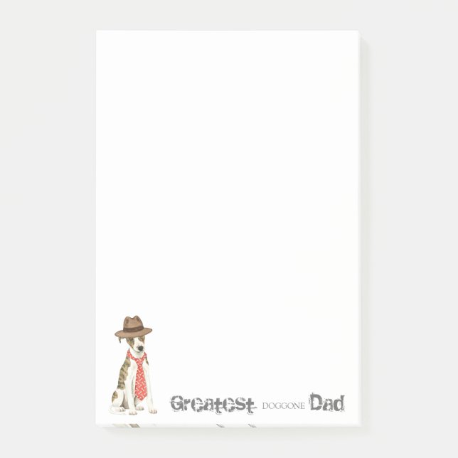 Whippet-Vater Post-it Klebezettel (Vorderseite)