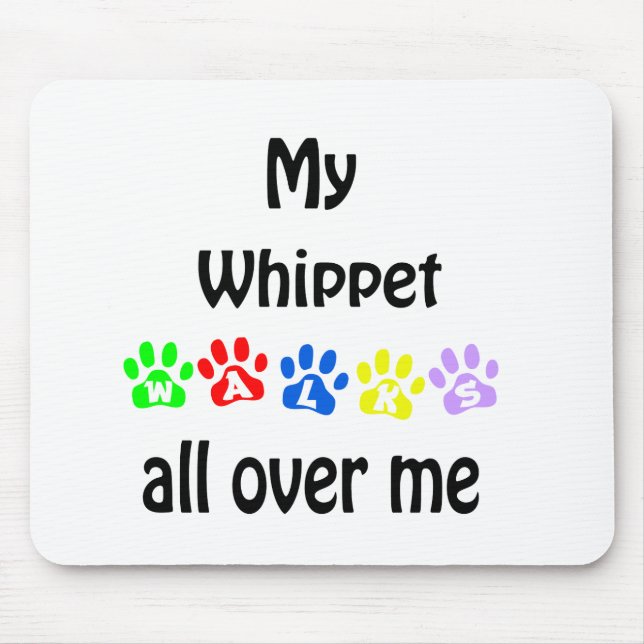 Whippet Walks Design Mousepad (Vorne)