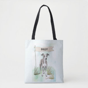 Whippet-Wasserfarbe Personalisierter Hund