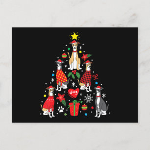 Whippet-Weihnachtsbaum-Schmuck Lustiger Hund Mama  Feiertagspostkarte