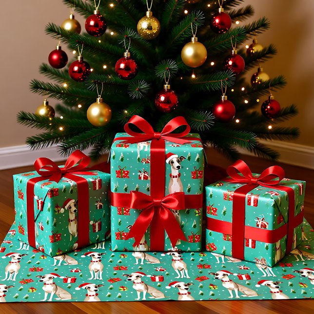 Whippet Whimsy Weihnachten Seidenpapier (Whippet Whimsy Christmas Tissue Paper)