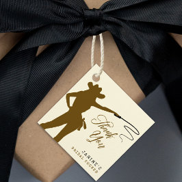 Whips & Wine Cowgirl Brautparty Vielen Dank Geschenkanhänger