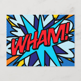 WHIRE Your Message Speech Bubble Fun Retro Ankündigungspostkarte