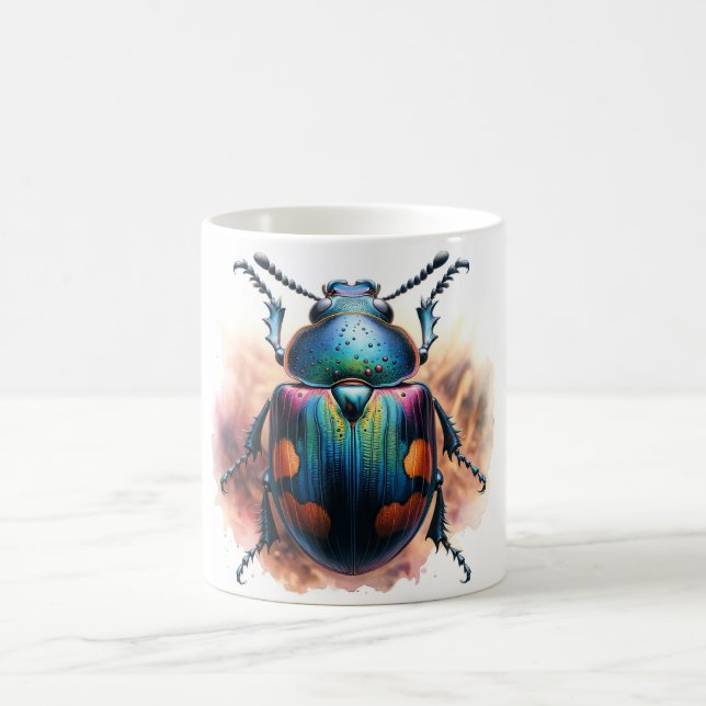 Whirligig Beetle 050624IREF101 - Watercolor Kaffeetasse (Mittel)