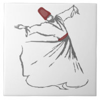 Whirling Derwisch - kastanienbraune rote Fliese