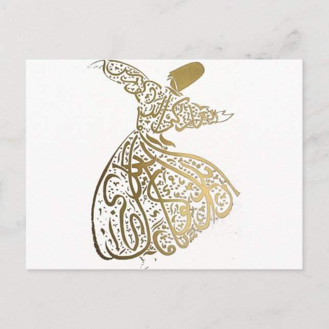 Whirling Sufi Dervish Postkarte (Vorderseite)