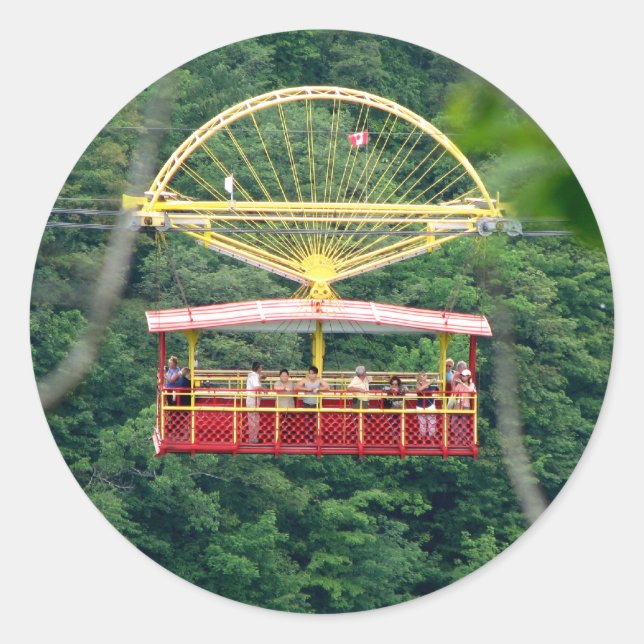 Whirlpool Aero Car: Niagara Falls Runder Aufkleber (Vorderseite)