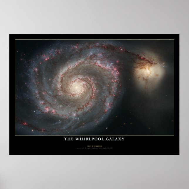Whirlpool Galaxy Colossal Astronomie Poster (Vorne)