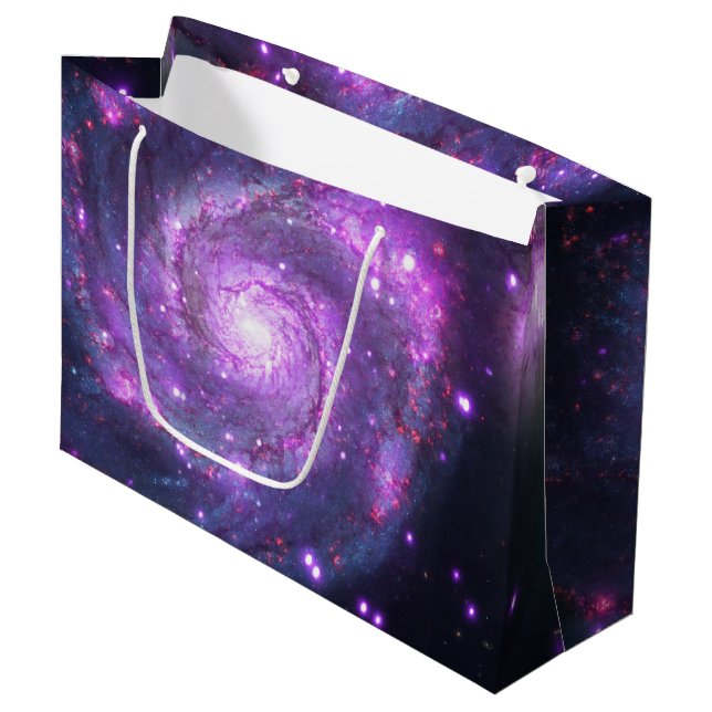 Whirlpool Galaxy Große Geschenktüte (Vorderseite Schrägansicht)