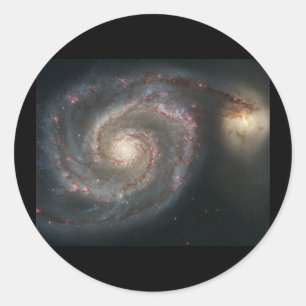 Whirlpool Galaxy (M51) Runder Aufkleber