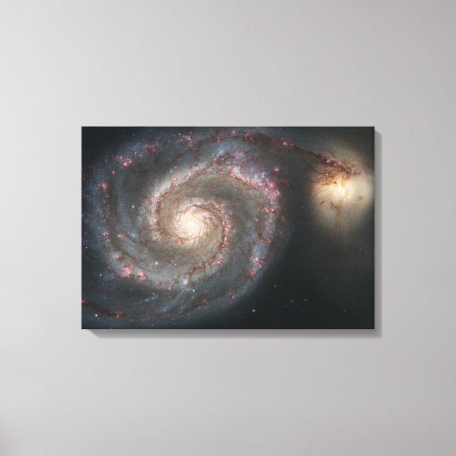 Whirlpool Galaxy (Space) (Universe) (Messier 51A) Leinwanddruck (Vorderseite)