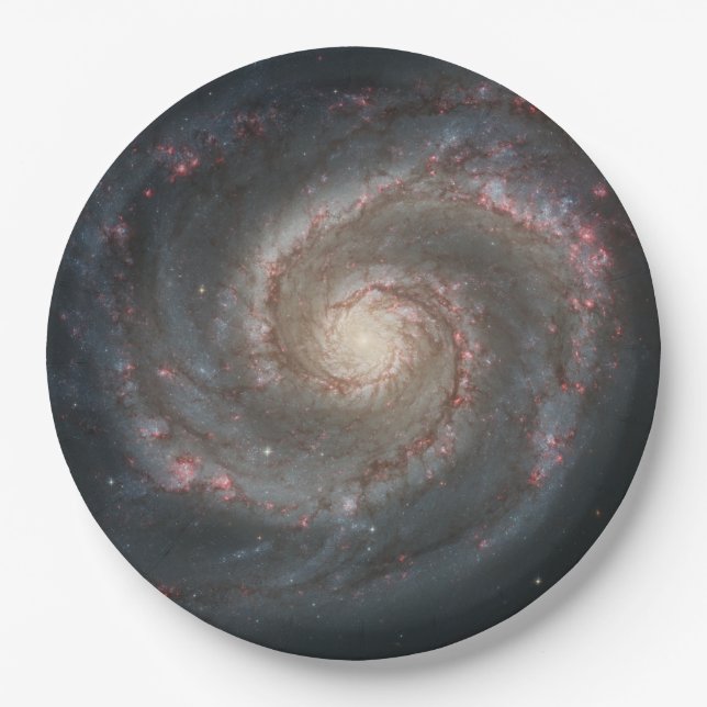 Whirlpool Galaxy (Space) (Universe) (Messier 51A) Pappteller (Vorderseite)