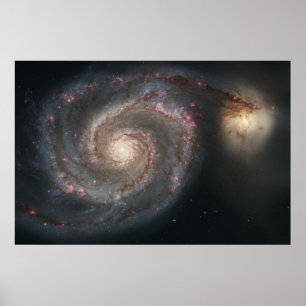 Whirlpool Galaxy (Space) (Universe) (Messier 51A) Poster