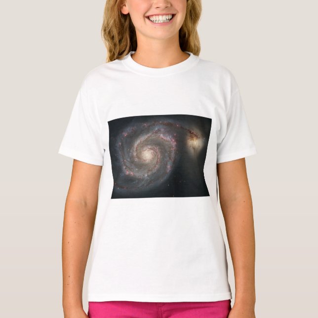 Whirlpool Galaxy (Space) (Universe) (Messier 51A) T-Shirt (Vorderseite)