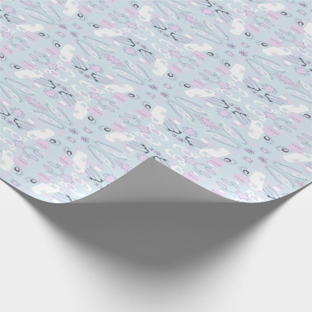Whirlpool Weaather Blue Lila Geschenkpapier (Ecke)