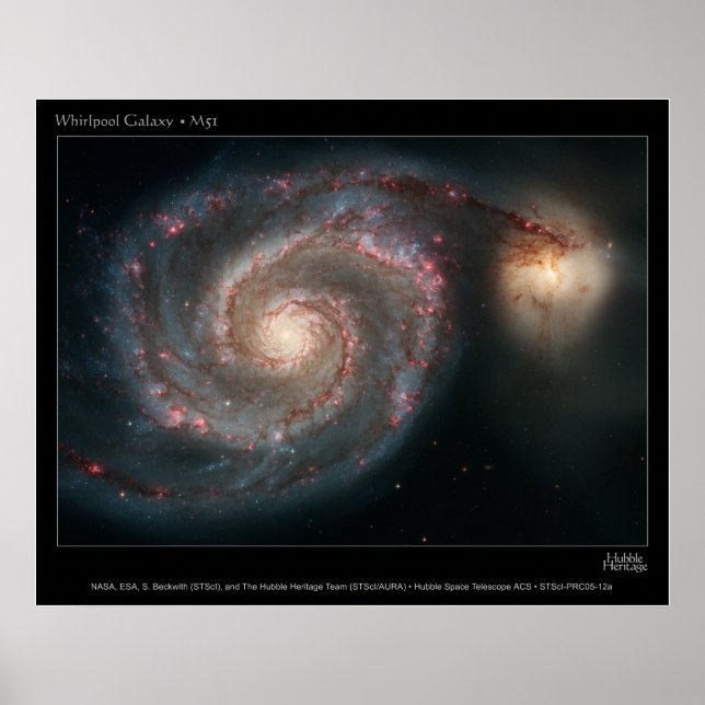 WhirlpoolGalaxy-M51-2005-12a Poster (Vorne)
