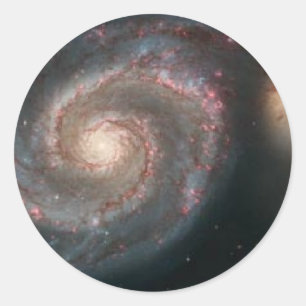 whirlpoolgalaxy runder aufkleber