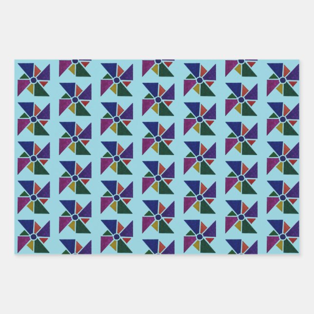 Whirly Fan Gift Wrap Geschenkpapier Set (Vorderseite 3)