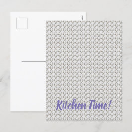 Whisk and Cooking Spoon Muster für Köche in der Kü Feiertagspostkarte