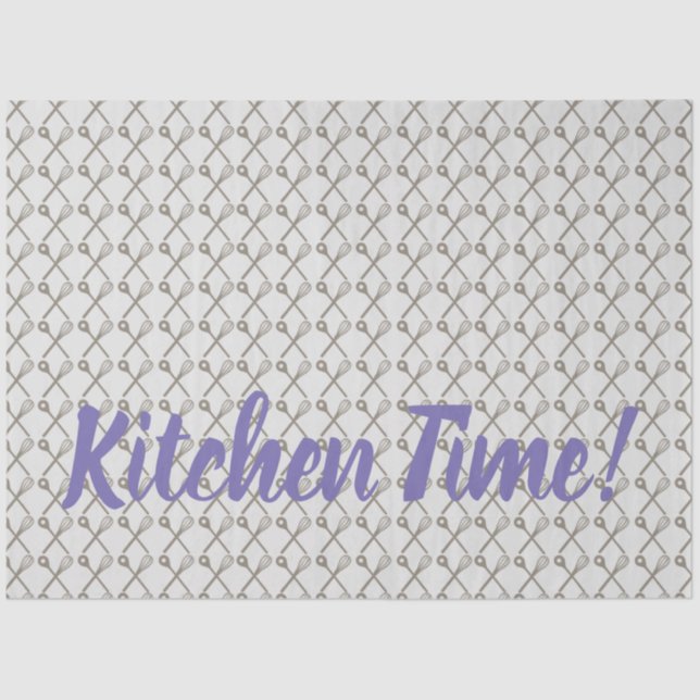 Whisk and Cooking Spoon Muster für Köche in der Kü Seidenpapier (Vorderseite)