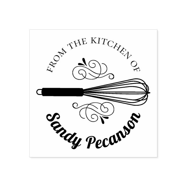 Whisk blühe aus der Küche der Briefmarke Gummistempel (Prägung)