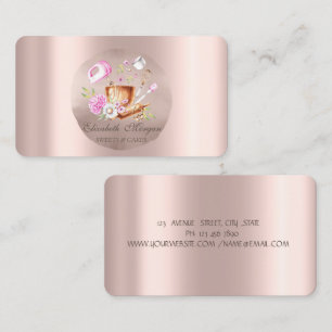 Whisk Blume Rose Gold Circle Visitenkarte