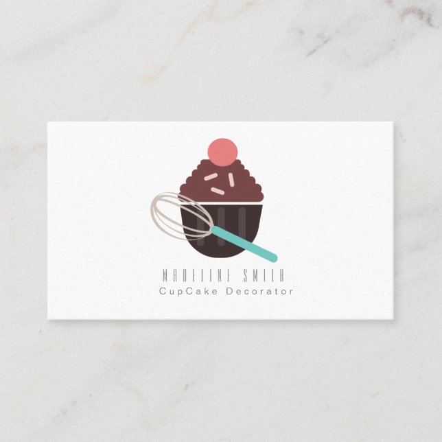Whisk Cupcake Backkuchen Dekorator Sprinklen Visitenkarte (Vorderseite)
