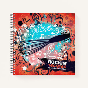 Whisk Gitarre Rock'n'Roll personalisiertes Rezept Notizbuch